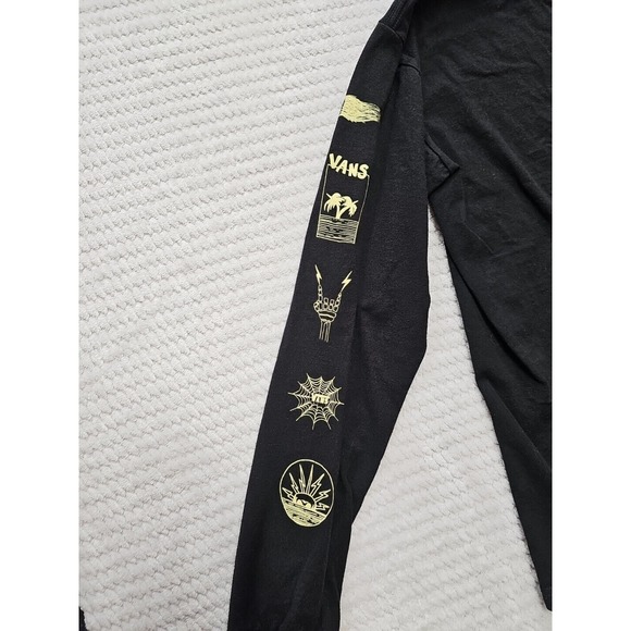Vans Shirt Womens Small Black Spider Web Classic Fit Tee - Picture 5 of 7